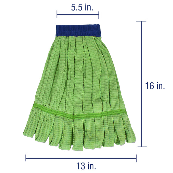 CleanAide® Green Industrial Microfiber Tube Mop Head – 300 Grams