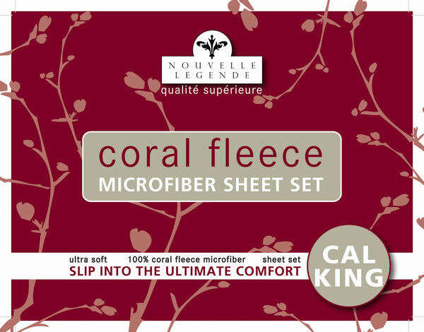 Nouvelle Legende® Microfiber Luxury Coral Fleece Sheet Set