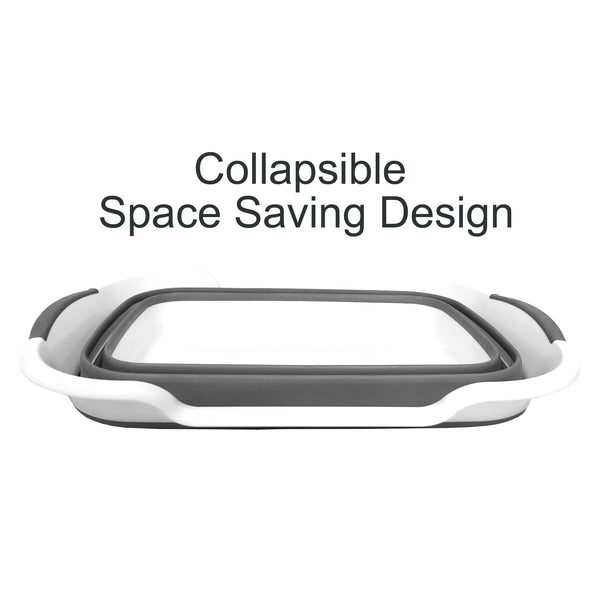 Eurow Collapsible Laundry Basket, Gray and White