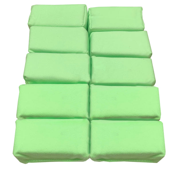 Detailer’s Preference Suede Microfiber Coating Applicators 3”x1.5”x1.5” Green 10 Pack