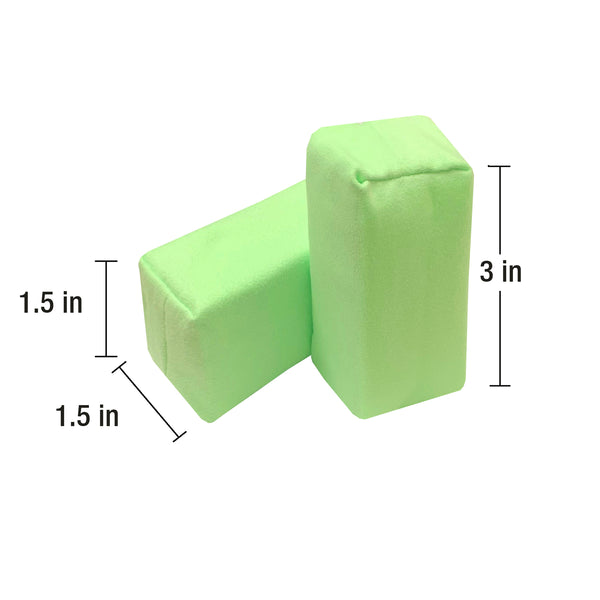 Detailer’s Preference Suede Microfiber Coating Applicators 3”x1.5”x1.5” Green 10 Pack