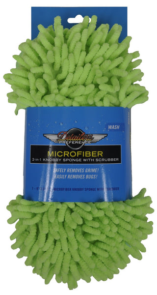 Detailer's Preference® Microfiber 2-in-1 Knobby Sponge With Scrubber