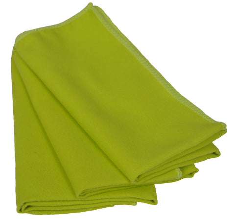 Detailer's Preference® 14 x 14 in. 190 GSM Lime Green Suede Weave Microfiber Polishing and Finishing Cloths – 3-pack