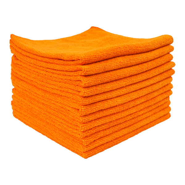 Eurow 16 x 16 in. 240 GSM Utility Terry Weave Microfiber Cleaning Towels – 12-pack