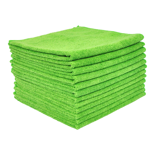 Eurow 16 x 16 in. 240 GSM Utility Terry Weave Microfiber Cleaning Towels – 12-pack