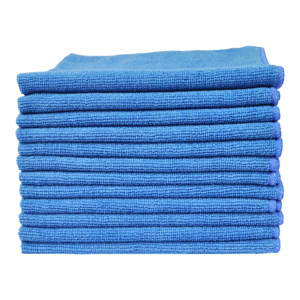 Eurow 16 x 16 in. 240 GSM Utility Terry Weave Microfiber Cleaning Towels – 12-pack