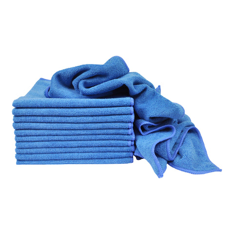 Eurow 16 x 16 in. 240 GSM Utility Terry Weave Microfiber Cleaning Towels – 12-pack
