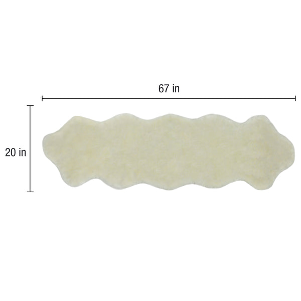 Nouvelle Legende® 20 x 67 in. White Faux Fur Sheepskin Rug – Duo