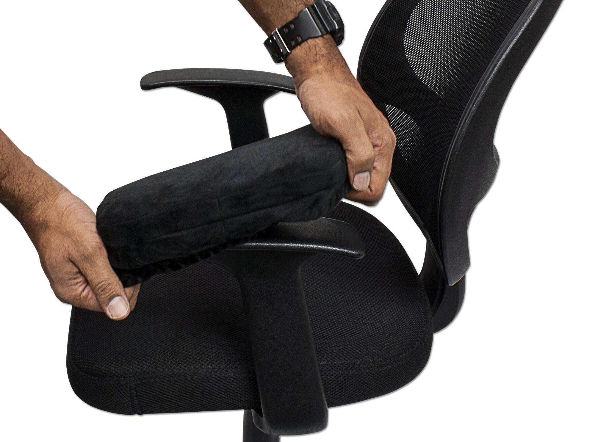 Eurow Foam Black Office Chair Arm Pads – 2 Pack