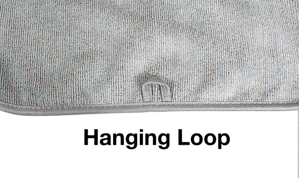 Eurow Microfiber Hand Towels, Gray, 2 Pack