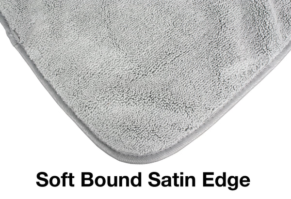 Eurow Microfiber Hand Towels, Gray, 2 Pack