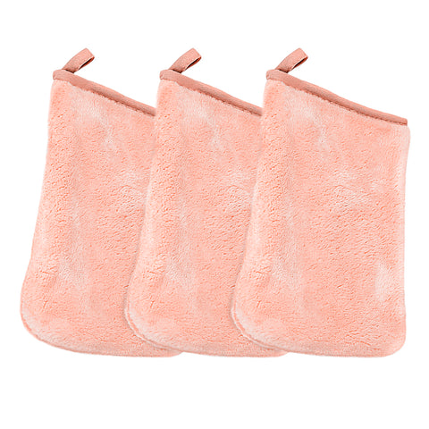Eurow Microfiber Makeup Removal Cleaning Mitt, 3 Pack