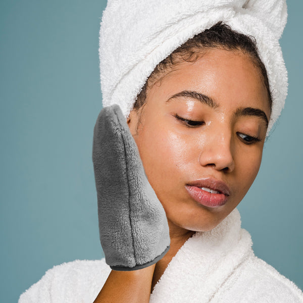 Eurow Microfiber Makeup Removal Cleaning Mitt, 3 Pack