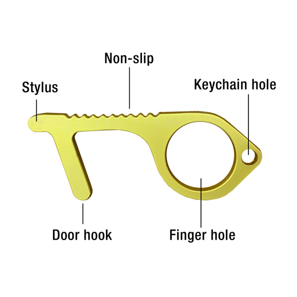 Eurow Touchless Tool Keychain – Contact-less Door Opener – 2-pack