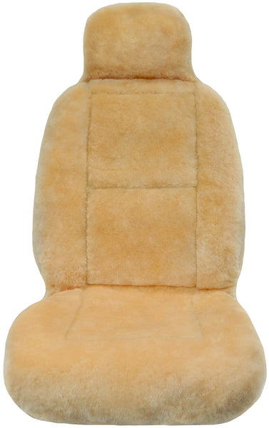 Eurow Sheepskin Seat Cover New XL Design Premium Pelt - Champagne