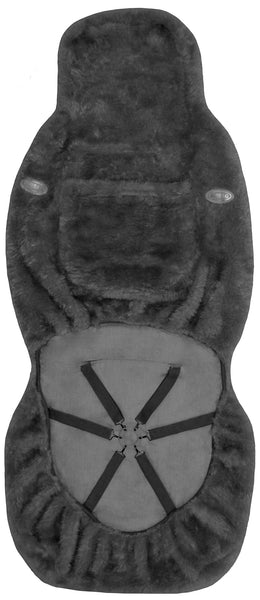 Eurow Sheepskin Seat Cover New XL Design Premium Pelt - Gray