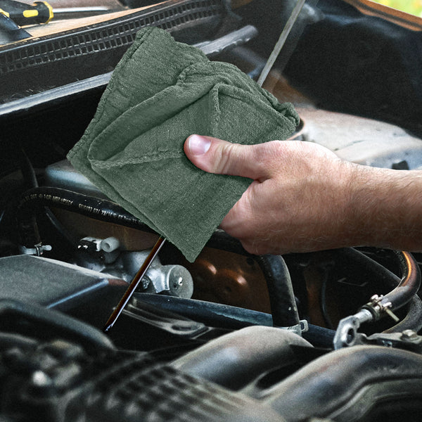 Detailer's Preference Automotive Shop Towels, Cotton, 11"x12", 50 Pack