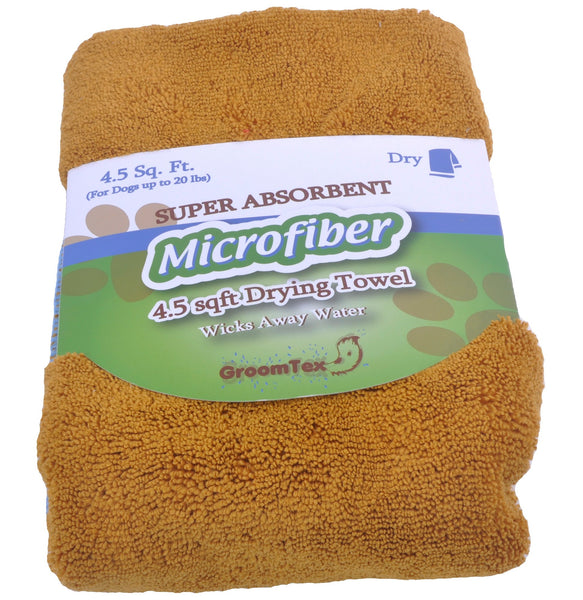 GroomTex® 18 x 36 in. 350 GSM Pet Microfiber Drying Towel – 4.5 Sq Ft