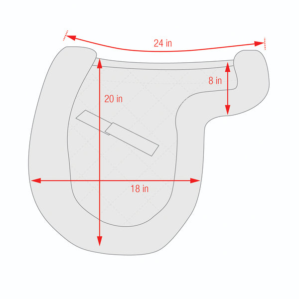 ECP Sheepskin All Purpose Fully Lined Saddle Pad - White