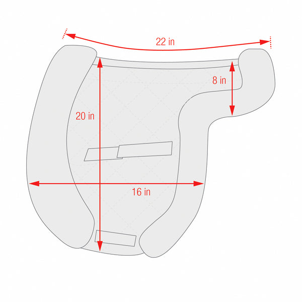 ECP Sheepskin Close Contact Fully Lined Saddle Pad - White