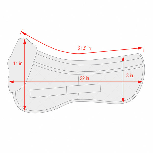 ECP Sheepskin Correction Half Saddle Pad - White