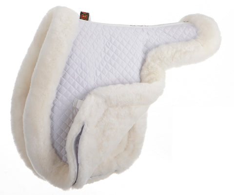 ECP Sheepskin Close Contact Fully Lined Saddle Pad - White