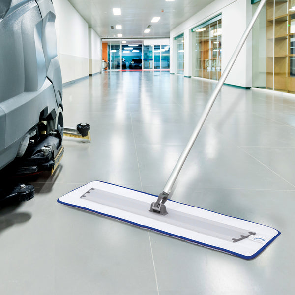 CleanAide Twist Yarn Microfiber Flat Mop with Scrub Strips