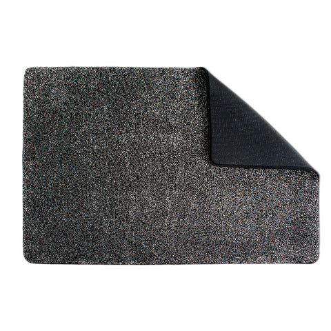 Eurow Trek N' Clean Microfiber Traction Floor Mat, Black and Gray, 20 by 30 Inches