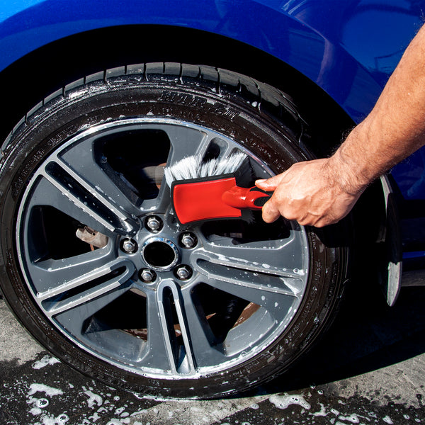 Barrett-Jackson® Square Fender Brush with Soft Grip Handle