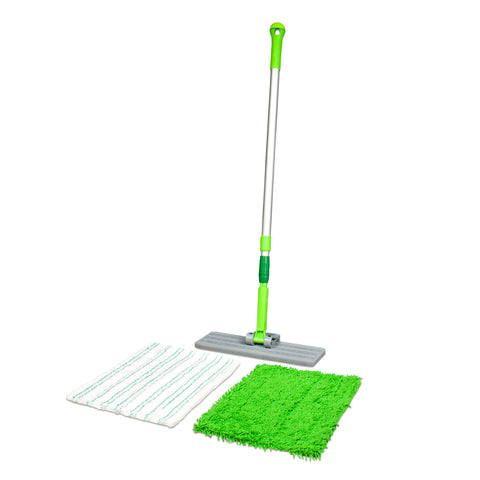 CleanAide® Flat Mop System – Flip’N Clean Mop & 2 Pads