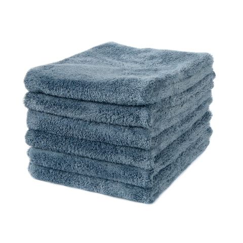 Detailer's Preference® 16 x 16 in. 500 GSM Ultra-Plush Edgeless Steel Gray Microfiber Towels – 6-pack