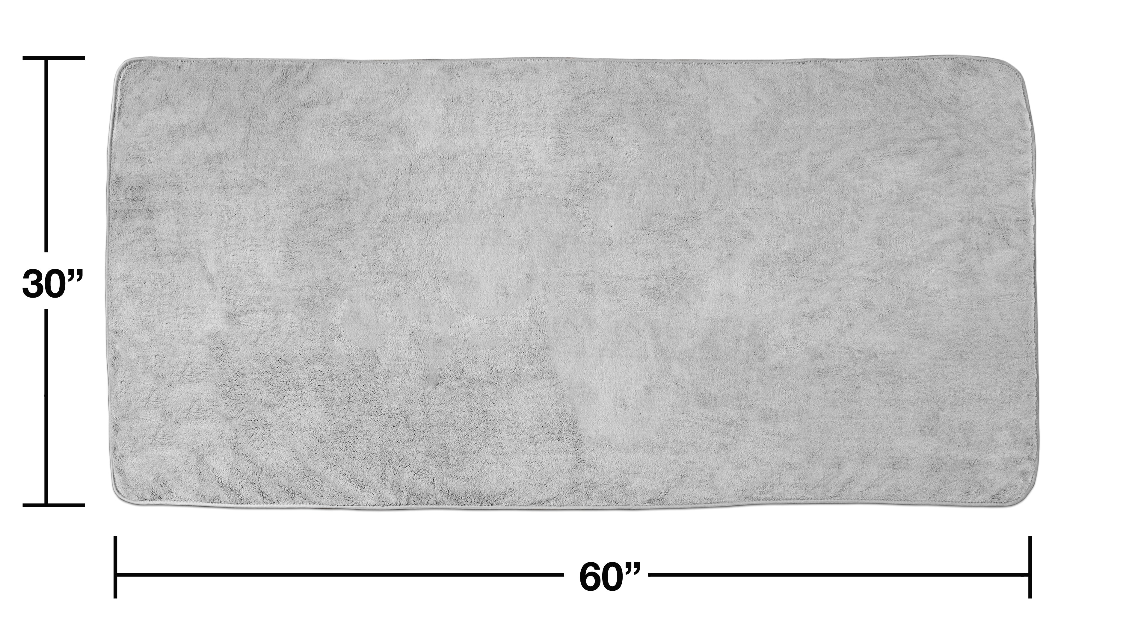 Eurow Microfiber Washcloths, Gray, 4 Pack