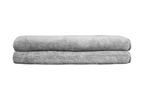 Eurow Microfiber Bath Towels, Gray, 2 Pack