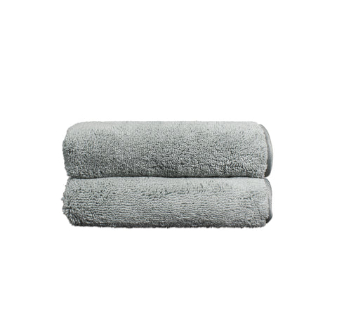 Eurow Microfiber Hand Towels, Gray, 2 Pack