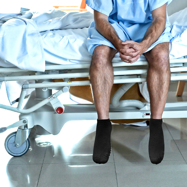 Eurow Non-Slip Grip Socks, Black, Unisex, 1 Pair