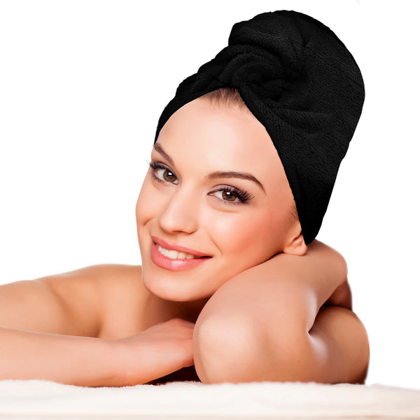 Eurow Cotton Salon Towels, 16" by 27", Black, 24 Pack