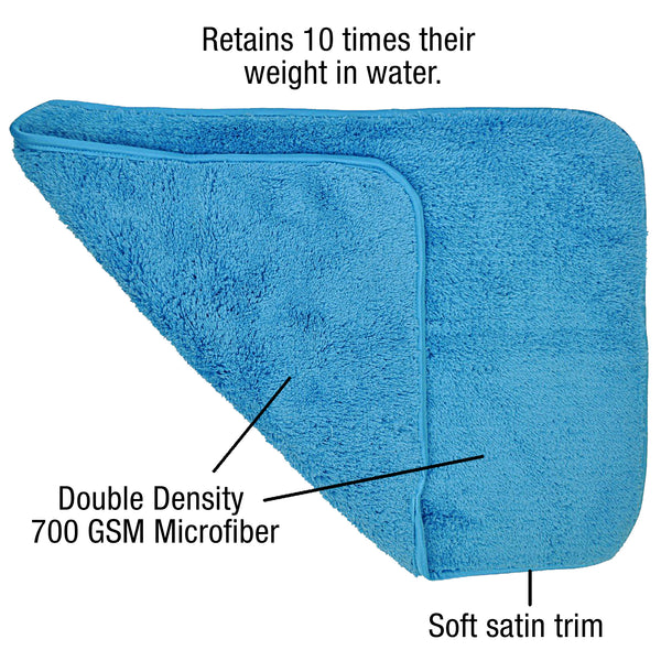 Eurow 12 x 16 in. Double Density Microfiber Shag Towels 10pack