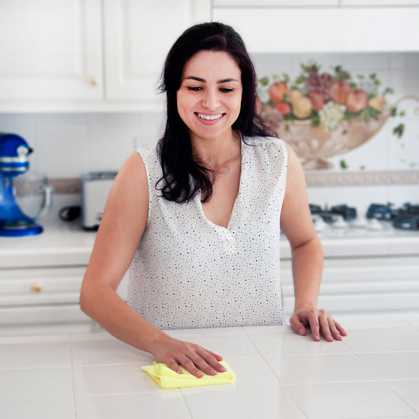 Eurow 12 x 16 in. 300 GSM Yellow Microfiber Cleaning Towels – 36-pack