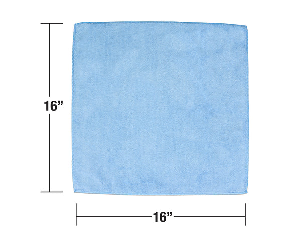 Detailer's Preference® 16 x 16 in. 350 GSM Microfiber Cleaning Towels – 12-pack