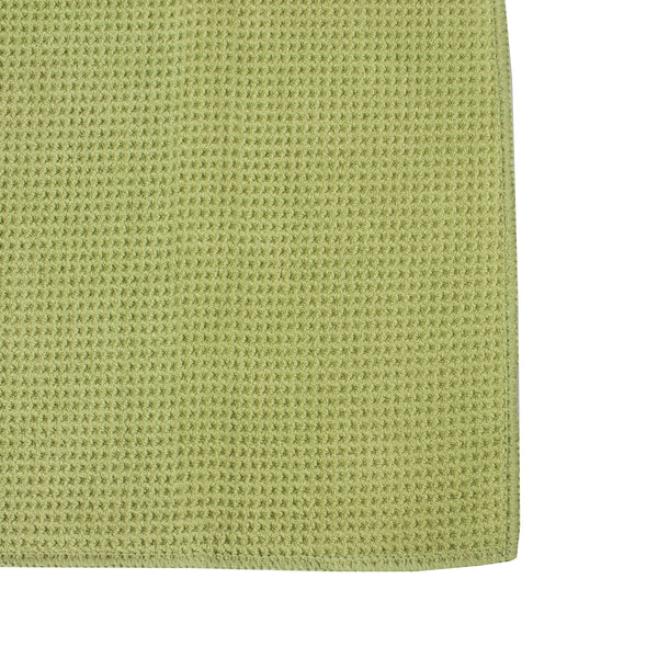 ECP 16 x 28 in. 390 GSM Olive Green Waffle Weave Microfiber Wipe Down Horse Cloth