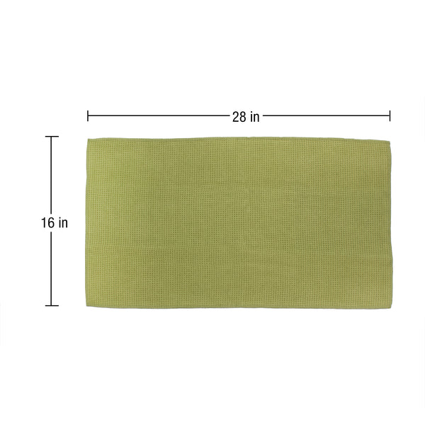 ECP 16 x 28 in. 390 GSM Olive Green Waffle Weave Microfiber Wipe Down Horse Cloth