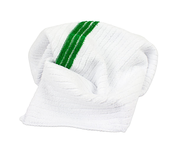 Nouvelle Legende® 14 x 18 in. 350 GSM Striped Ribbed Microfiber Bar Mop Towels – 12-pack
