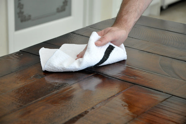 Nouvelle Legende® 14 x 18 in. 350 GSM Striped Ribbed Microfiber Bar Mop Towels – 12-pack