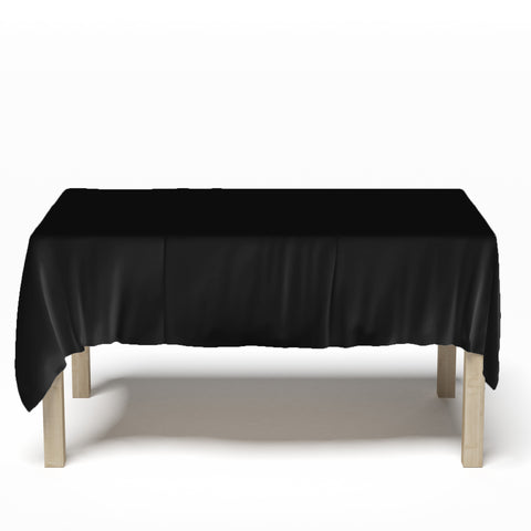 Nouvelle Legende® 52 x 114 in. Black Rectangular Polyester Tablecloth
