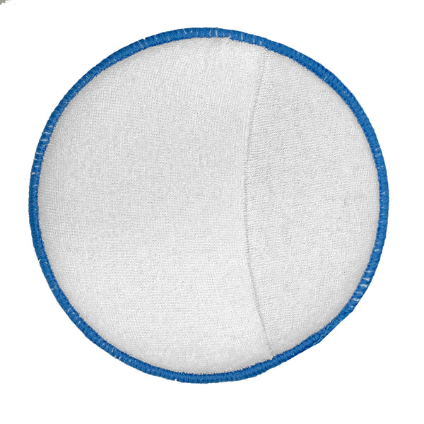 Detailer’s Preference Wax Applicator with Sewn-In Pocket, Microfiber Terry Weave, 6", Light Blue/White, 25 Pack