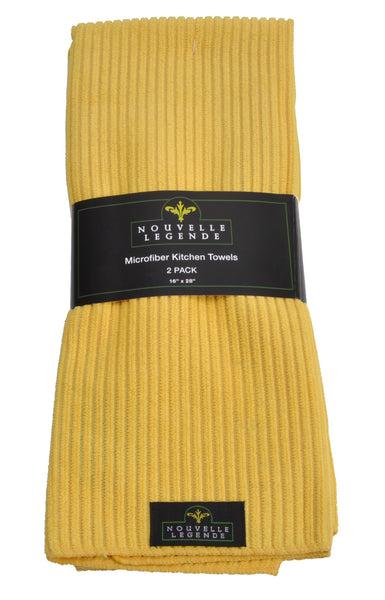 Nouvelle Legende® 16 x 28 in. 320 GSM Pearl Weave Microfiber Kitchen Towels – 2-pack