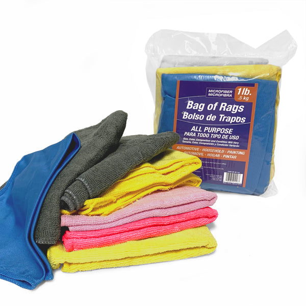 Eurow All-Purpose Microfiber Bag of Rags – 1 Pound