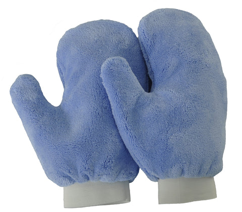 Eurow Blue Microfiber Terry Cloth Mitt with Thumb – 10-pack