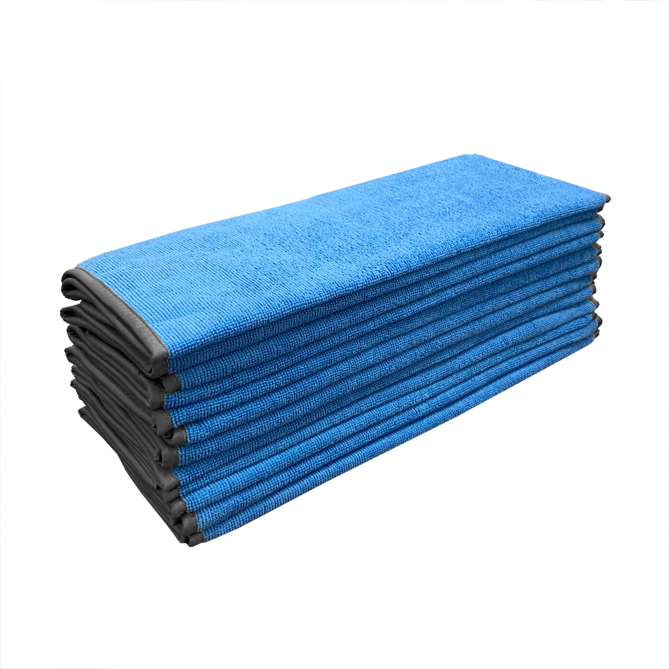 Nouvelle Legende Microfiber Waffle Weave Cleaning Towel, 16 x 16 Inches, Blue, 12 Pack