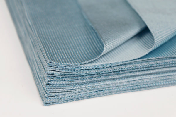 CleanAide® 16 x 16 in. 290GSM Ultrasonic Cut Glass Cleaning Microfiber Towels – 12 Pack